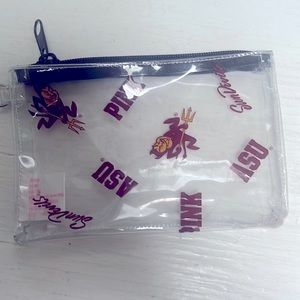 Victoria Secret Asu clear zip pouch
